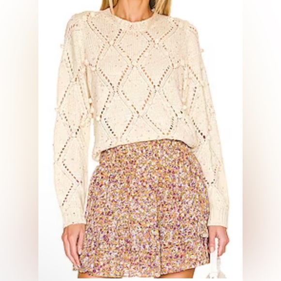 Mink Pink Sabrina Pom Pom Sweater - NWT - Size M - Picture 2 of 12